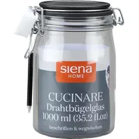 Siena Garden Drahtbügel-glas 'cucinare' 1,0 l mit Stift & Schwamm