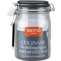 Siena Garden Drahtbügel-glas 'cucinare' 1,0 l mit Stift & Schwamm
