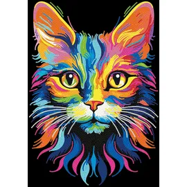 needleart world (hong kong) ltd. Diamond Painting Neon Katze Kreativset