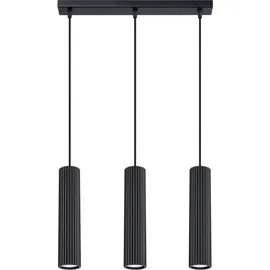 Sollux Lighting Karbon 3-flg. 45 cm schwarz Metall