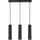 Sollux Lighting Karbon 3-flg. 45 cm schwarz Metall