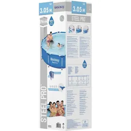 BESTWAY Steel Pro Frame Pool Set 305 x 76 cm blau inkl. Filterpumpe
