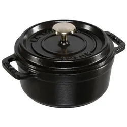 Staub Cocotte 12cm rund schwarz, Gusseisen