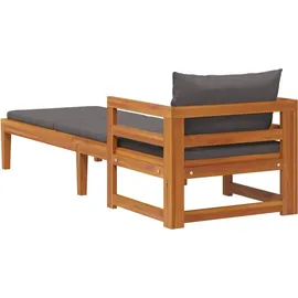 vidaXL Sonnenliege 202 x 60 x 60 cm Grau