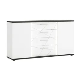 Möbel Kraft Sideboard 161 x 87 x 40 cm Weiß