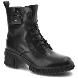 Schwarze Stiefeletten Artiker Elegante Damenschuhe Mit Absatz, 39