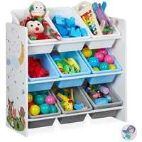 Relaxdays Kinderregal 9 Boxen