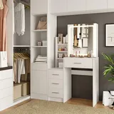 Vicco Schminktisch Lisca Weiß 80 cm mit LED-Spiegel