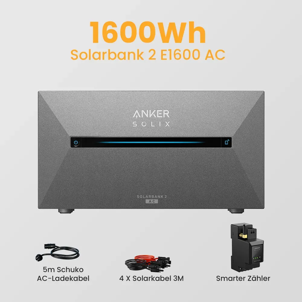 Vorverkaufsrabatt|Anker Solarbank 2 E1600 AC + Smarter Zähler