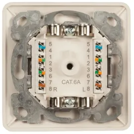 EFB-Elektronik Datendose Cat.6A 500MHz rechts/links, Unterputz, 2xRJ45, RAL9010 ET-25130.1V1