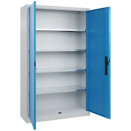 C+P Serie 89 Flügeltürenschrank 195,0 x 120,0 x 40,0 cm silber