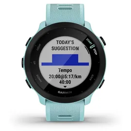 Garmin Forerunner 55 mit Silikon-Wechselarmband türkisblau/schwarz