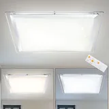 GLOBO Led Deckenleuchte Panel Deckenlampe Deckenpanel, Wohnzimmerlampe, Sterneneffekt cct Schaltung (3000-6000K) dimmbar Fernbedienung Farben fixierbar