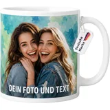 Tasse Personalisiert mit Foto – Fototasse mit eigenem Bild Weiss