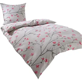 Traumschlaf Melbourne Floral Grau 200 x 200 cm + 2 x 80 x 80 cm