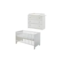 Möbel Kraft Babyzimmer 2er-Set Thilo ¦ weiß ¦ Maße (cm): B: 260 H: 190