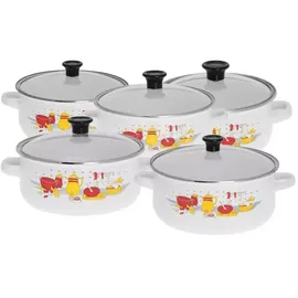 Klausberg Emaille Topf-Set 10-tlg. Emailetöpfe