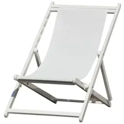 Jan Kurtz Rimini Deckchair Liegestuhl weiß | weiß