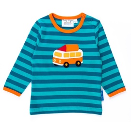 Toby Tiger Langarmshirt mit Wohnmobil Applikation in blau | Gr.: 80