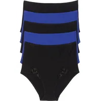 bonprix Taillenslip 5 St. Blau/Schwarz 48/50