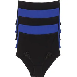 bonprix Taillenslip 5 St. Blau/Schwarz 48/50