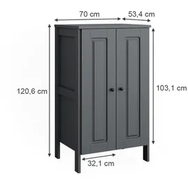 VitaliSpa Kinderkleiderschrank Ajaton 70 x 120,6 cm Spanplatte grau