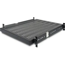 Startech StarTech.com 2HE ausziehbarer Rack-Fachboden belüftet - 22.7kg - 19 Serverschrank Rack-Shelf - Schwarz - Rack - Regal - 1U - 48.3 cm (19")