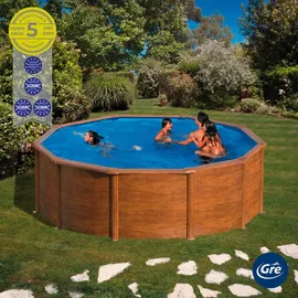 Gre Pool Sicilia Rund 460 x 120 cm inkl. Filterpumpe und Poolleiter