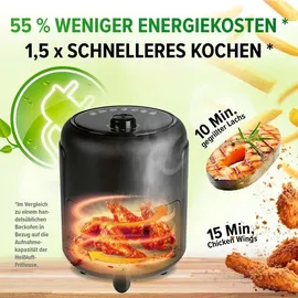 GOURMETmaxx Heißluftfritteuse 2,3 l schwarz