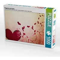 Calvendo Fliegende rote Herzen 1000 Teile Puzzle quer |