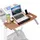 Relaxdays Laufband Schreibtischaufsatz, 7 Winkel, Handy- & Getränkehalter, versiegelter Bambus, Laptopständer, Natur