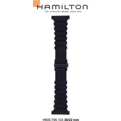 Hamilton - Code Breaker Band-set Kautschuk-schwarz-36/22 H691.795.103 - schwarz