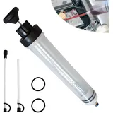 Nizirioo Ölabsaugpumpe 500ml Auto Lieferung Handpumpe Ölspritze mit 2 Schlauch und EIN Paar Ersatzgummiringe, Absaugpumpe Geeignet für Motor, Getriebe,schnelles Öl und Wasser Wechse