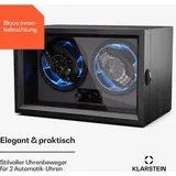 Uhrenbeweger für Automatikuhren, Automatik-Uhrenbeweger für 2 Uhren, Automatikuhr Uhrenbeweger mit Acryl-Tür, Automatischer Uhrenbeweger, Blaue LEDs,