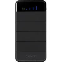 Cygnett ChargeUp Explorer 8000 mAh Power Bank with 3 Solar Panels - black (8000 mAh, 24 W, 29.60 Wh), Powerbank, Schwarz