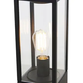 QAZQA Außenleuchte Aluminium 40 cm E27 1 Stück schwarz