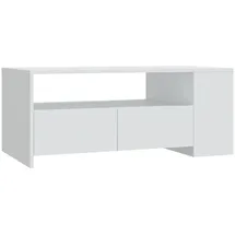 furnicato Couchtisch Weiß Holzwerkstoff 102 x 55 x 42 cm