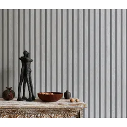 Vliestapete ERISMANN "Vliestapete ACCOUSTIC", grau (hellgrau), B:0,53m H:0,85m L:10,05m, Vlies, Tapeten