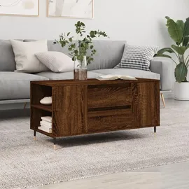 furnicato Couchtisch Braun Eiche 102 x 44,5 x 50 cm