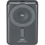 RivaCase® Rivacase VA2608, 10000 mAh, Lithium Polymer (LiPo), Kabelloses Aufladen, 3,7 V, 38,5 W, Schwarz, Grau