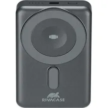 RivaCase® Rivacase VA2608, 10000 mAh, Lithium Polymer (LiPo), Kabelloses Aufladen, 3,7 V, 38,5 W, Schwarz, Grau