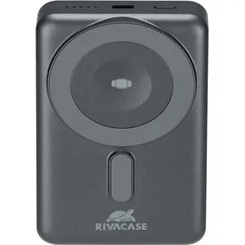 RivaCase® Rivacase VA2608, 10000 mAh, Lithium Polymer (LiPo), Kabelloses Aufladen, 3,7 V, 38,5 W, Schwarz, Grau