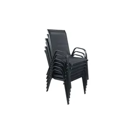 Möbel Kraft Gartenstuhl 56 x 73 x 89 cm grau 6 St.