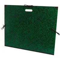 Clairefontaine 5x Zeichenmappe Annonay mit Bändern Rücken 30mm Grün