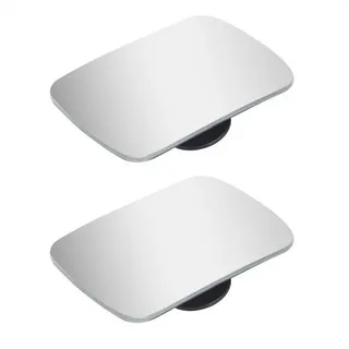 Mutig Autospiegel 2 Stück Toter-Winkel-Spiegel für Autos,Wasserdicht,Rahmenlos,HD-Glas (Echtglas Toterwinkelspiegel auto, Blindspiegel Seitenspiegel, 360° Verstellbarer Wasserdichter, HD Selbstklebend Weitwinkelspiegel), für universelle Autos, SUV und LKW,General Autospiegel silberfarben