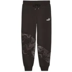 PUMA Damen Sporthose POWER CAT MARBLEIZED, PUMA BLACK, L
