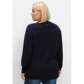 sheego Feinstrickjacke in tiefblau | Gr.: 48/50