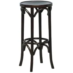 Fameg Bentwood hoher Barhocker Sitzfläche aus Nussbaum Rückenlehne aus Buchenholz.