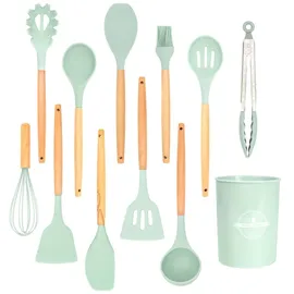 Intirilife Küchenutensilien Set 12-teilig Silikon Mint Grün