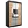 abiks möbel Schwebetürenschrank MADRYT 120 x 200 x 62 cm Schwarz